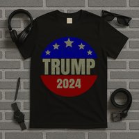 2024 Trump, Save America Again USA Flag T-Shirt