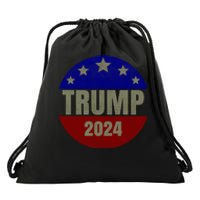 2024 Trump, Save America Again USA Flag Drawstring Bag