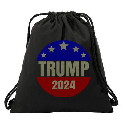 2024 Trump, Save America Again USA Flag Drawstring Bag