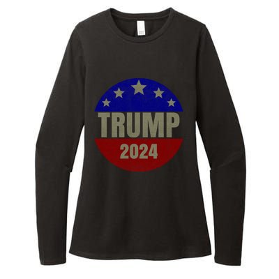 2024 Trump, Save America Again USA Flag Womens CVC Long Sleeve Shirt