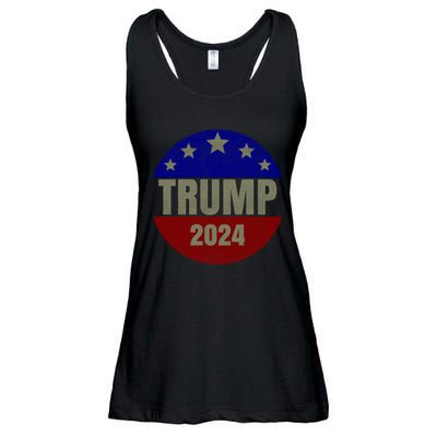 2024 Trump, Save America Again USA Flag Ladies Essential Flowy Tank