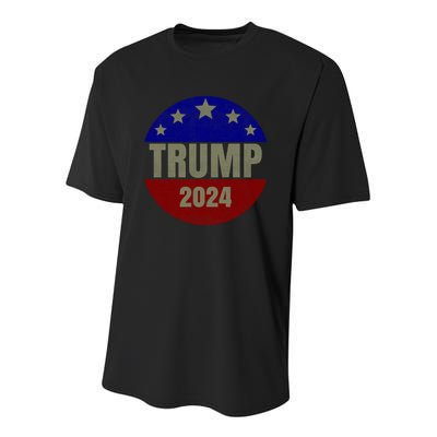 2024 Trump, Save America Again USA Flag Youth Performance Sprint T-Shirt