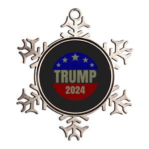 2024 Trump, Save America Again USA Flag Metallic Star Ornament