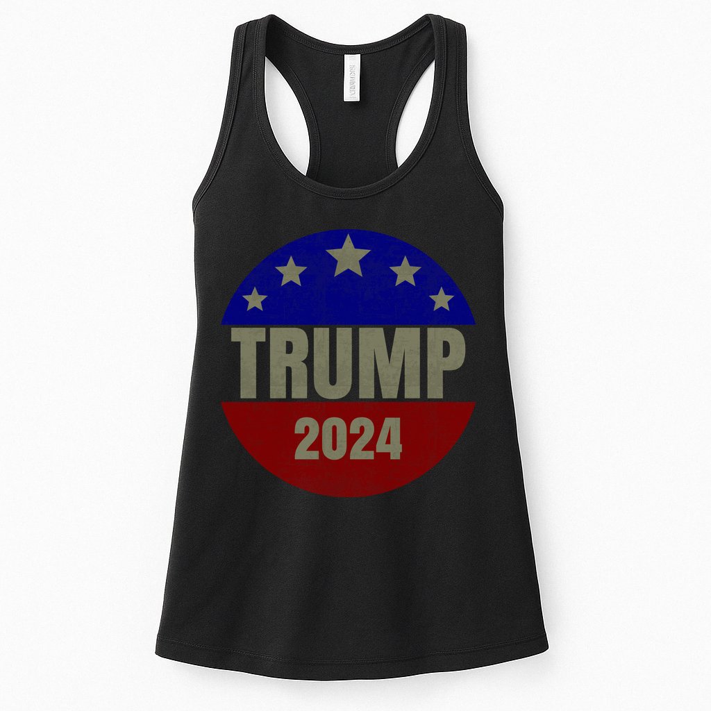 2024 Trump, Save America Again USA Flag Womens Tank Top