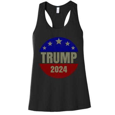 2024 Trump, Save America Again USA Flag Women's Racerback Tank