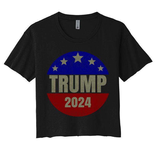 2024 Trump, Save America Again USA Flag Crop Top