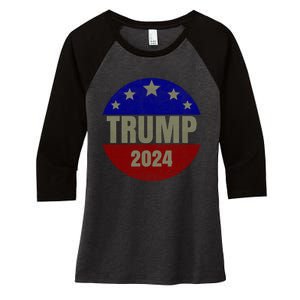 2024 Trump, Save America Again USA Flag Women's Tri-Blend 3/4-Sleeve Raglan Shirt