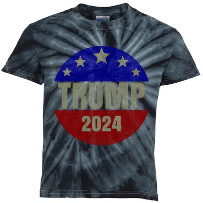 2024 Trump, Save America Again USA Flag Kids Tie-Dye T-Shirt