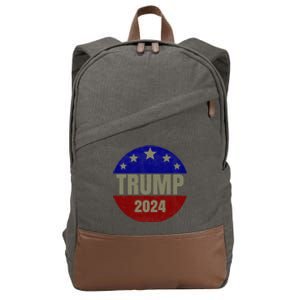 2024 Trump, Save America Again USA Flag Cotton Canvas Backpack