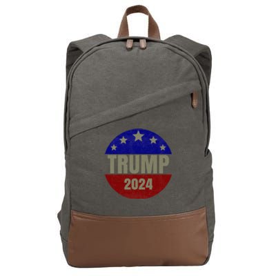 2024 Trump, Save America Again USA Flag Cotton Canvas Backpack