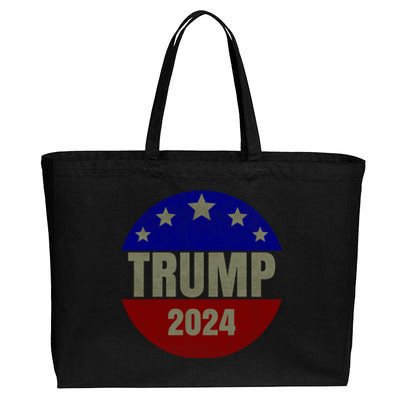 2024 Trump, Save America Again USA Flag Cotton Canvas Jumbo Tote