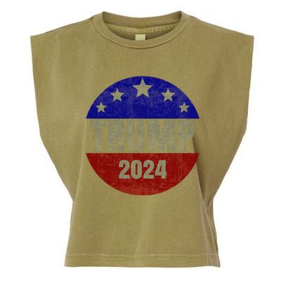 2024 Trump, Save America Again USA Flag Garment-Dyed Women's Muscle Tee