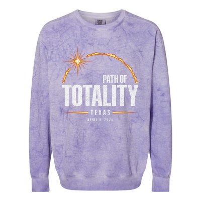 2024 Total Solar Eclipse Texas Total Eclipse 2024 Colorblast Crewneck Sweatshirt