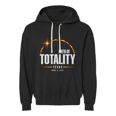 2024 Total Solar Eclipse Texas Total Eclipse 2024 Garment-Dyed Fleece Hoodie