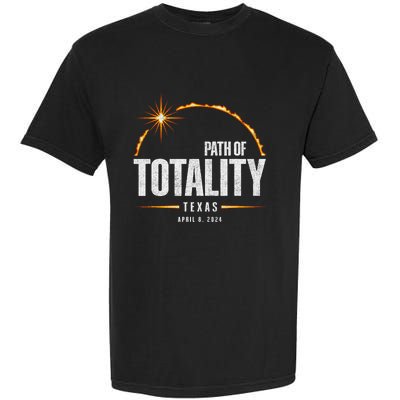 2024 Total Solar Eclipse Texas Total Eclipse 2024 Garment-Dyed Heavyweight T-Shirt