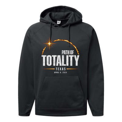 2024 Total Solar Eclipse Texas Total Eclipse 2024 Performance Fleece Hoodie