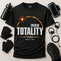 2024 Total Solar Eclipse Texas Total Eclipse 2024 Cooling Performance Crew T-Shirt