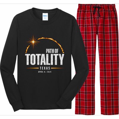 2024 Total Solar Eclipse Texas Total Eclipse 2024 Long Sleeve Pajama Set