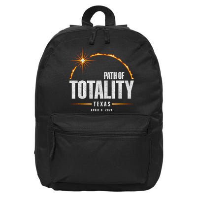 2024 Total Solar Eclipse Texas Total Eclipse 2024 16 in Basic Backpack