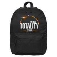 2024 Total Solar Eclipse Texas Total Eclipse 2024 16 in Basic Backpack