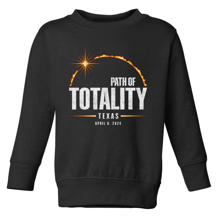 2024 Total Solar Eclipse Texas Total Eclipse 2024 Toddler Sweatshirt