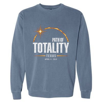 2024 Total Solar Eclipse Texas Total Eclipse 2024 Garment-Dyed Sweatshirt