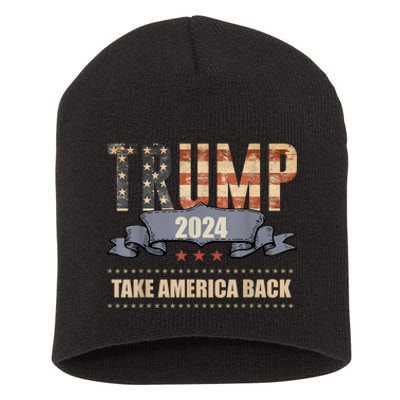 2024 Trump Take America Back Short Acrylic Beanie