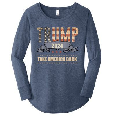 2024 Trump Take America Back Women's Perfect Tri Tunic Long Sleeve Shirt