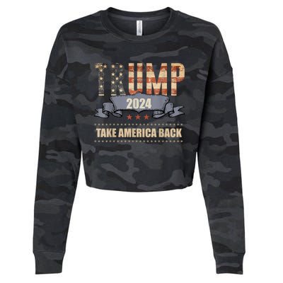 2024 Trump Take America Back Cropped Pullover Crew