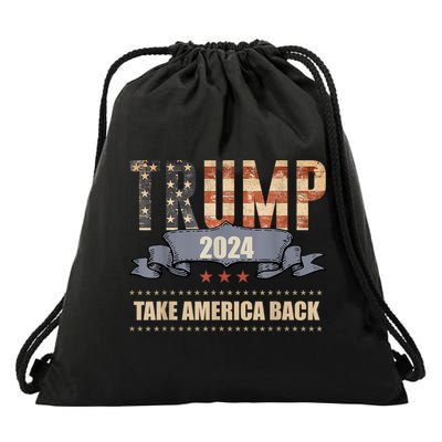 2024 Trump Take America Back Drawstring Bag