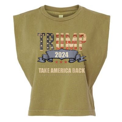 2024 Trump Take America Back Garment-Dyed Women's Muscle Tee