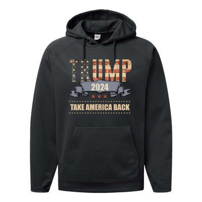 2024 Trump Take America Back Performance Fleece Hoodie