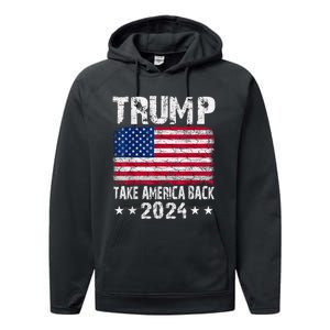 2024 Trump Take America Back Performance Fleece Hoodie