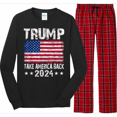 2024 Trump Take America Back Long Sleeve Pajama Set