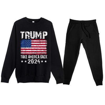 2024 Trump Take America Back Premium Crewneck Sweatsuit Set