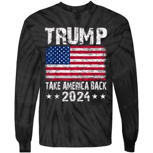 2024 Trump Take America Back Tie-Dye Long Sleeve Shirt