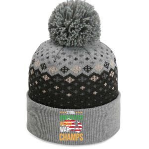 2 Time Undefeated World War Champs Memorial Day 4th Of July Meaningful Gift The Baniff Cuffed Pom Beanie