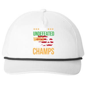 2 Time Undefeated World War Champs Memorial Day 4th Of July Meaningful Gift Snapback Five-Panel Rope Hat