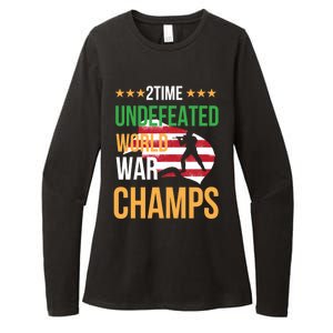 2 Time Undefeated World War Champs Memorial Day 4th Of July Meaningful Gift Womens CVC Long Sleeve Shirt