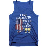 2 Time Undefeated World War Champs Distressed Gift Tank Top