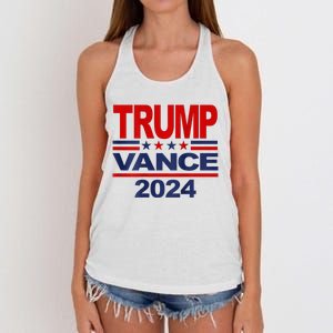 2024 Trump Vance Presidential Election Women's Knotted Racerback Tank