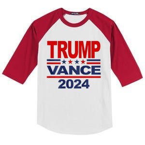 2024 Trump Vance Presidential Election Kids Colorblock Raglan Jersey