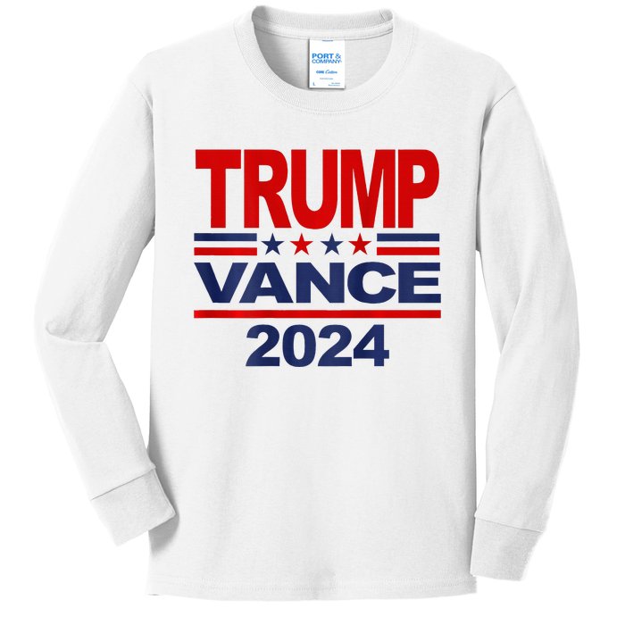 2024 Trump Vance Presidential Election Kids Long Sleeve Shirt