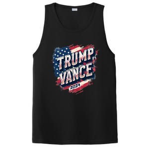 2024 Trump Vance Usa Flag Drip PosiCharge Competitor Tank