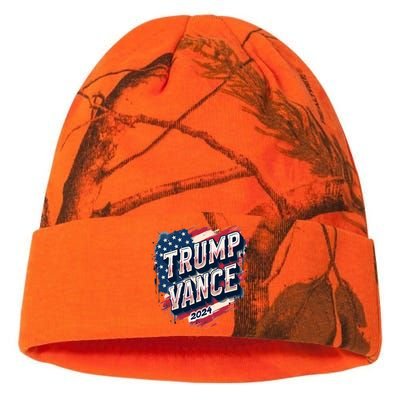 2024 Trump Vance Usa Flag Drip Kati Licensed 12" Camo Beanie