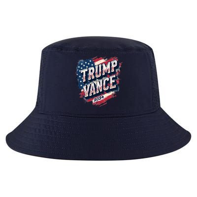 2024 Trump Vance Usa Flag Drip Cool Comfort Performance Bucket Hat