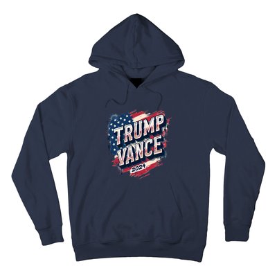 2024 Trump Vance Usa Flag Drip Hoodie