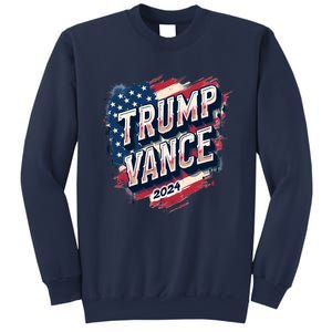 2024 Trump Vance Usa Flag Drip Sweatshirt