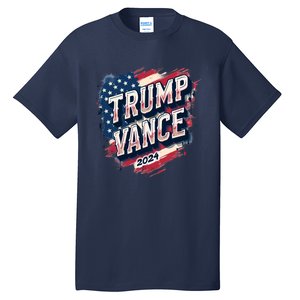 2024 Trump Vance Usa Flag Drip Tall T-Shirt