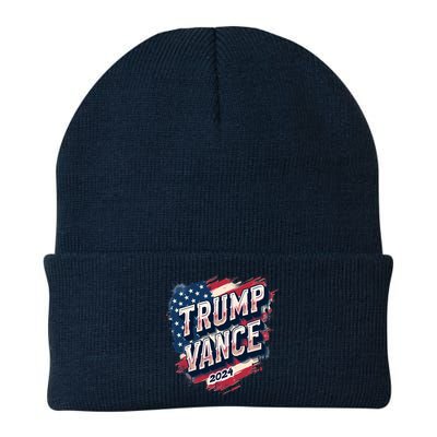 2024 Trump Vance Usa Flag Drip Knit Cap Winter Beanie